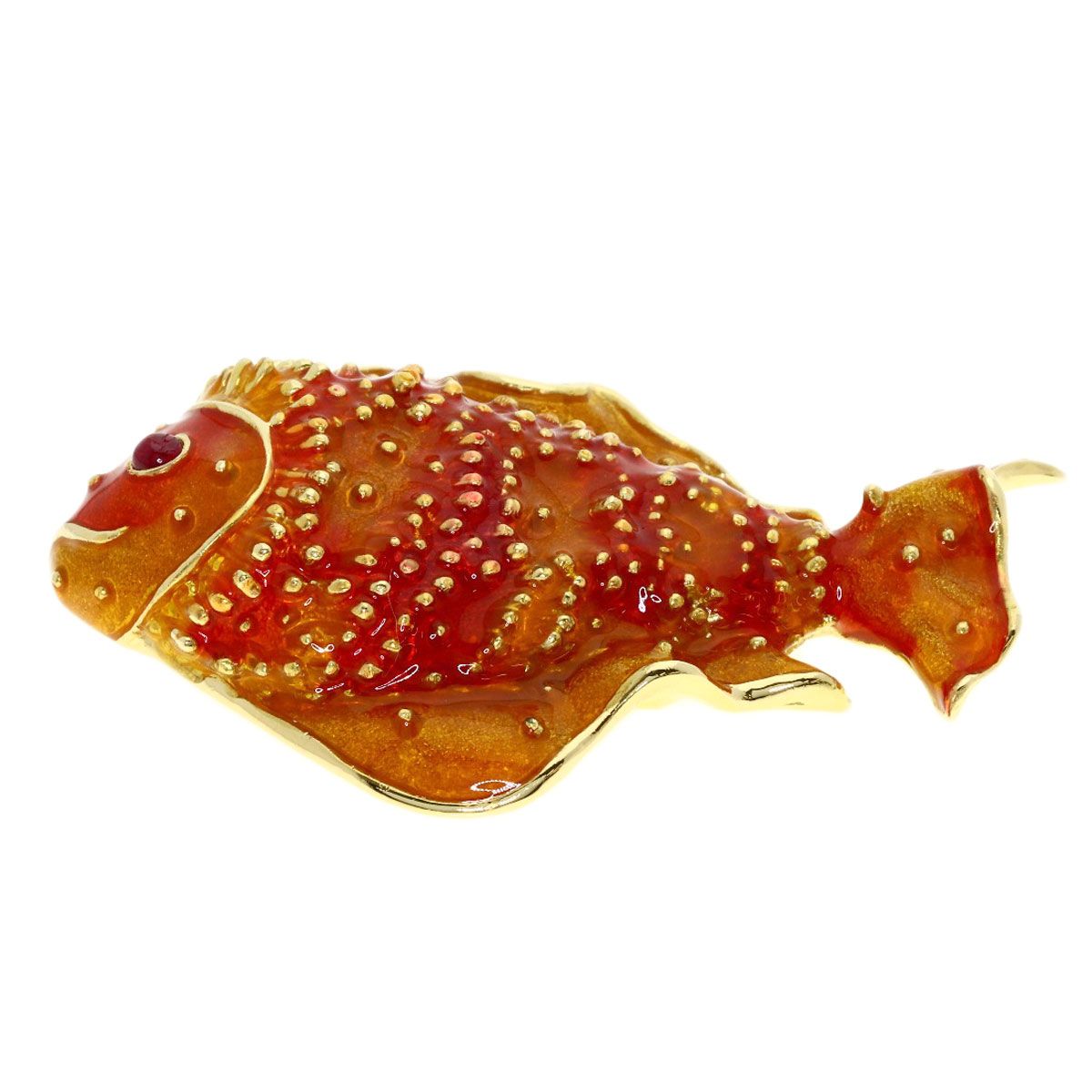 Tiffany & Co Fish Motif Brooch 18k Yellow Gold — view 3