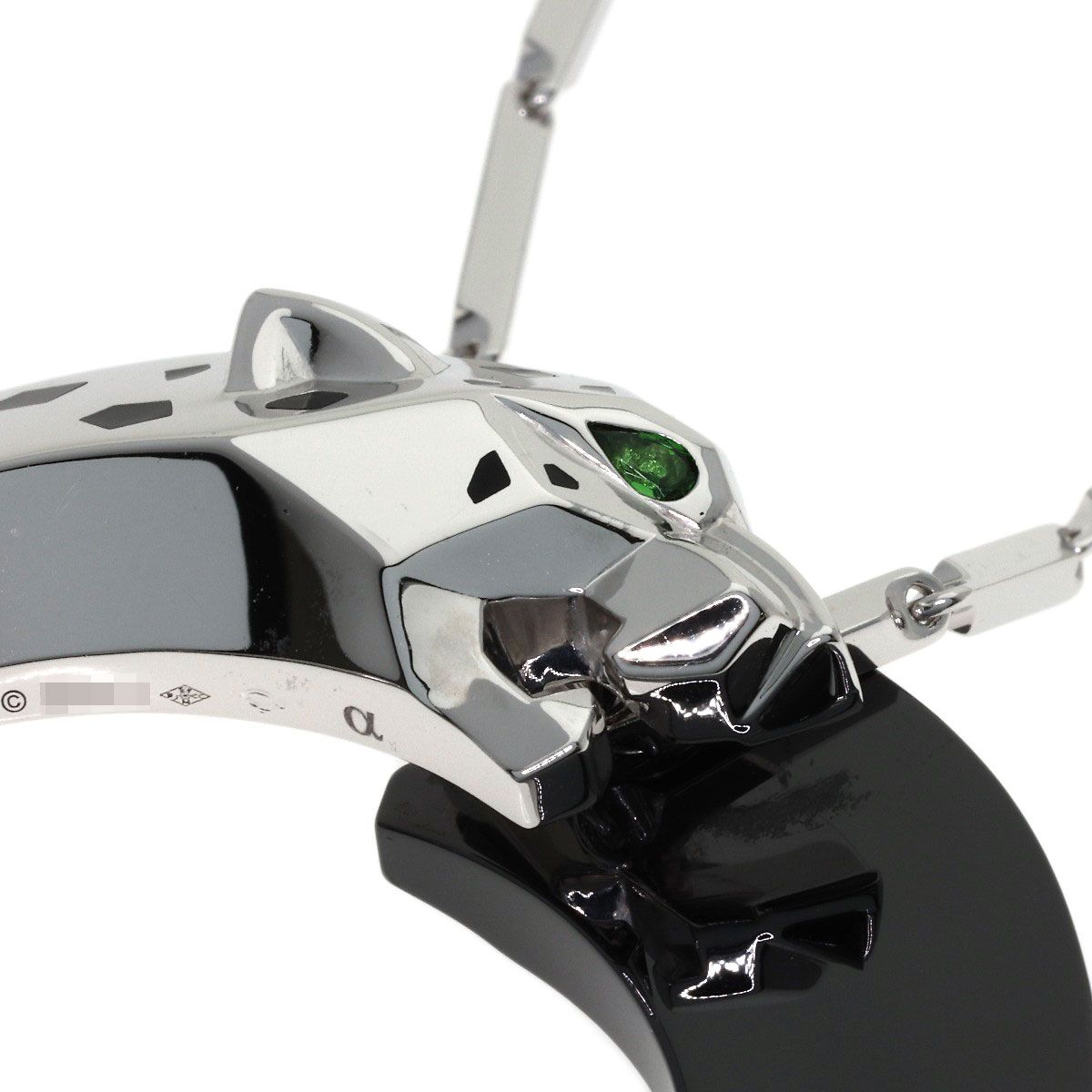 Cartier Panthere de Cartier Onyx Garnet Necklace 18k White Gold Ceramic — view 7