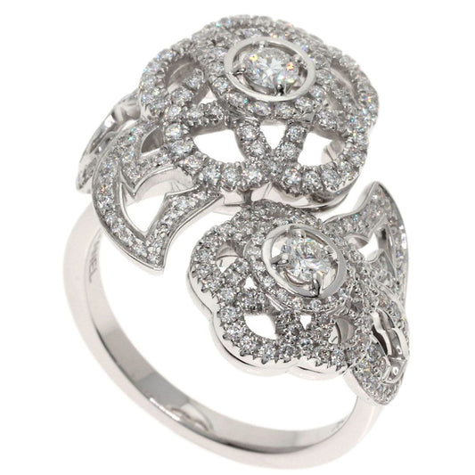 Chanel Camellia Diamond 53 Ring 18k White Gold