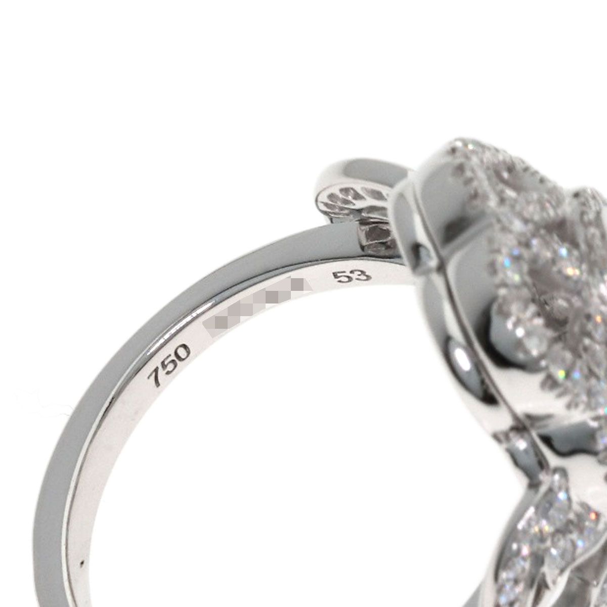 Chanel Camellia Diamond 53 Ring 18k White Gold — view 6