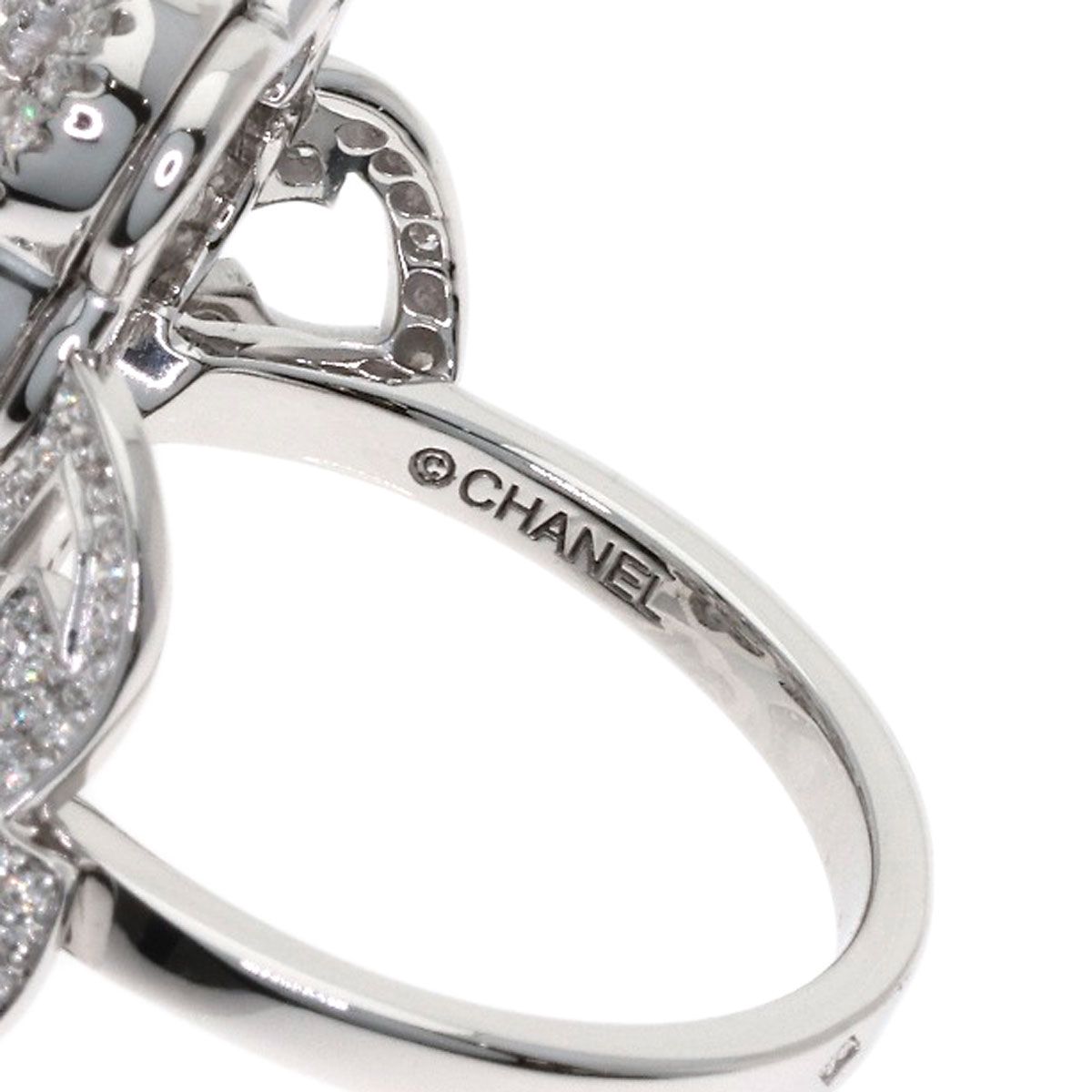 Chanel Camellia Diamond 53 Ring 18k White Gold — view 5