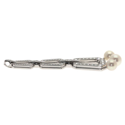 Cartier Pearl Diamond Pendant 18k White Gold — view 3