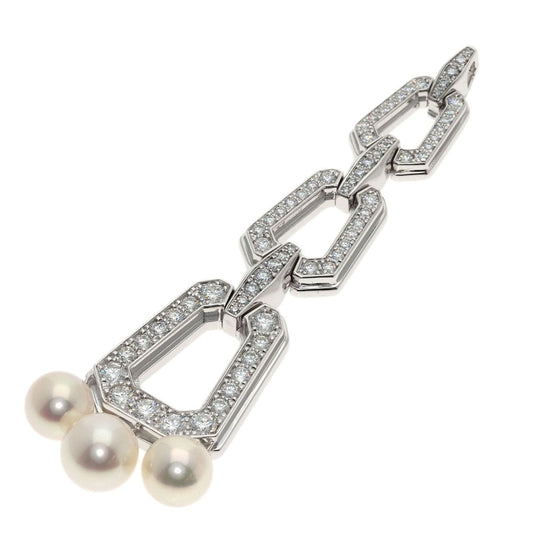 Cartier Pearl Diamond Pendant 18k White Gold
