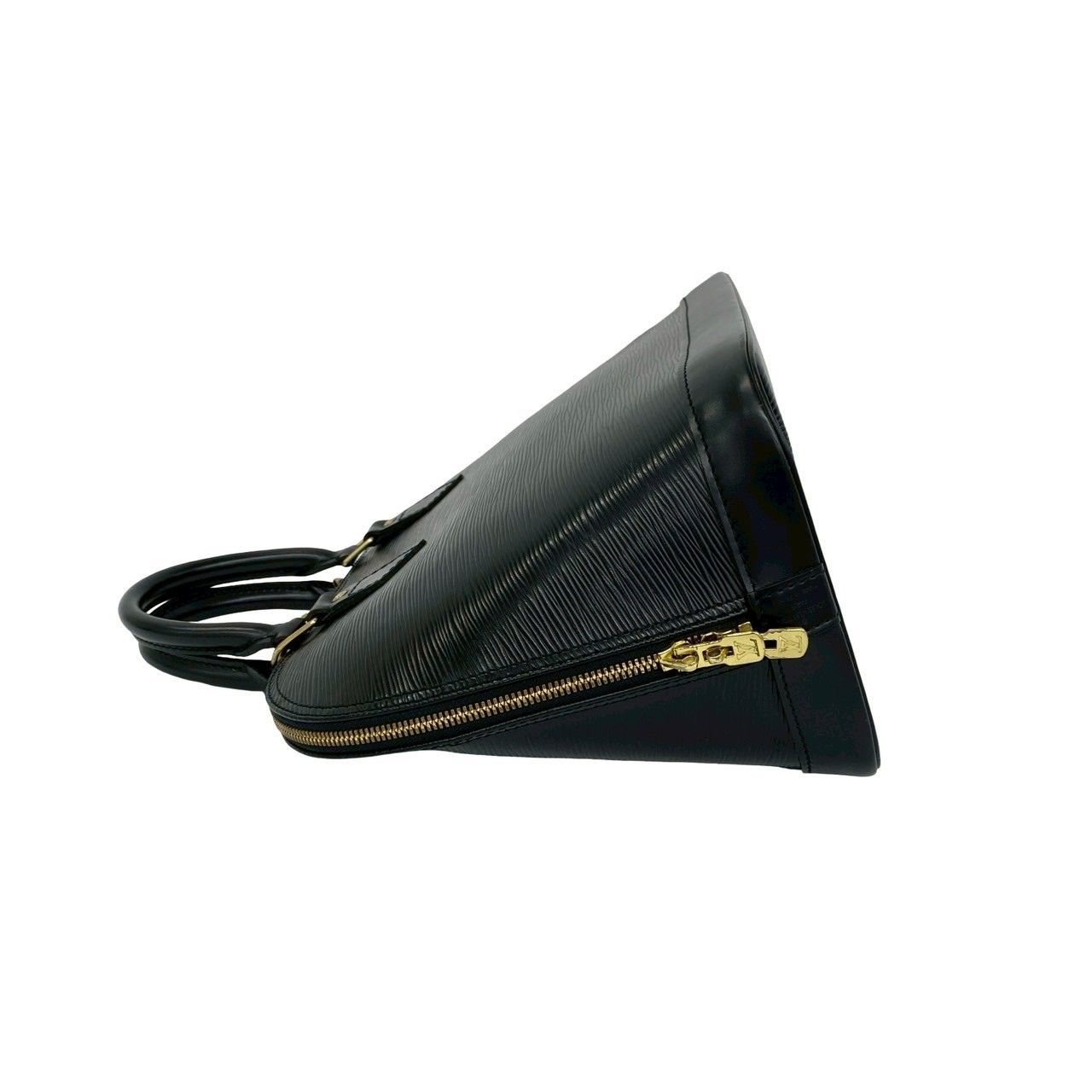 Louis Vuitton Vintage Alma Epi Leather Boston Bag Black Noir — view 5