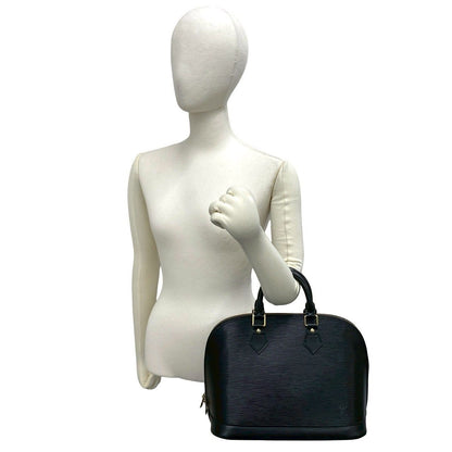 Louis Vuitton Vintage Alma Epi Leather Boston Bag Black Noir — view 2