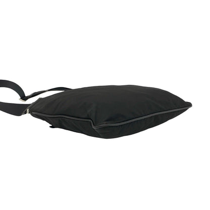 Prada Nylon Tessuto Leather Shoulder Bag Crossbody Pochette Black — view 7