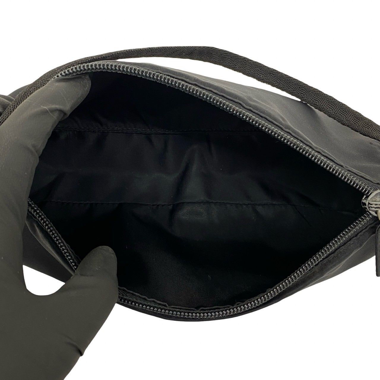 Prada Tessuto Nylon Mini Shoulder Bag Pouch Black — view 9