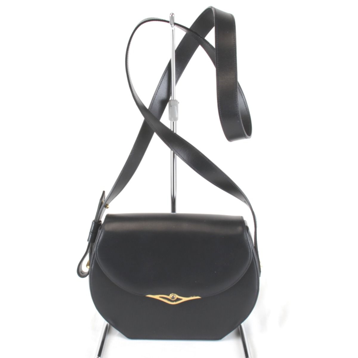 Cartier Shoulder Bag Leather Black