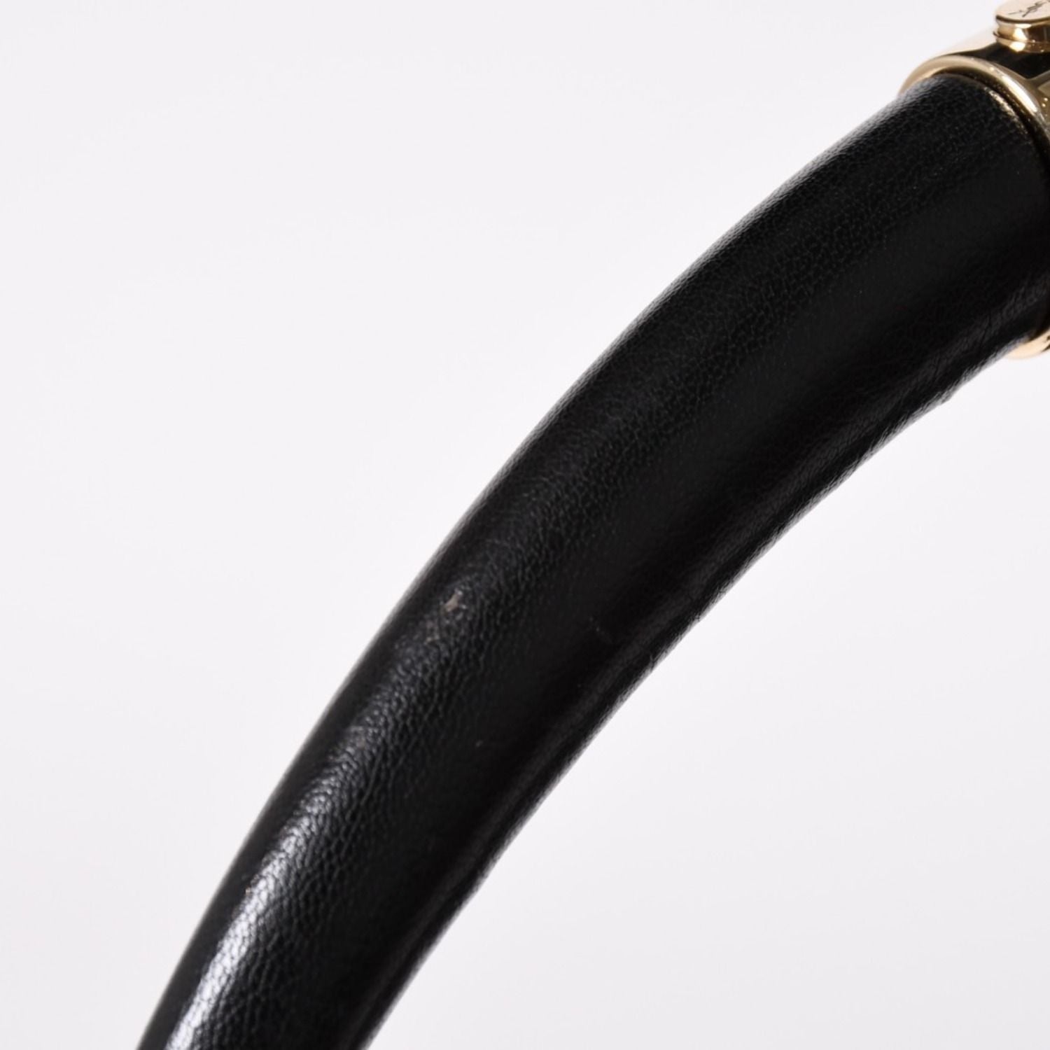Saint Laurent Tropez Bag Black Ruffle Leather Logo Shoulder Gold — view 7