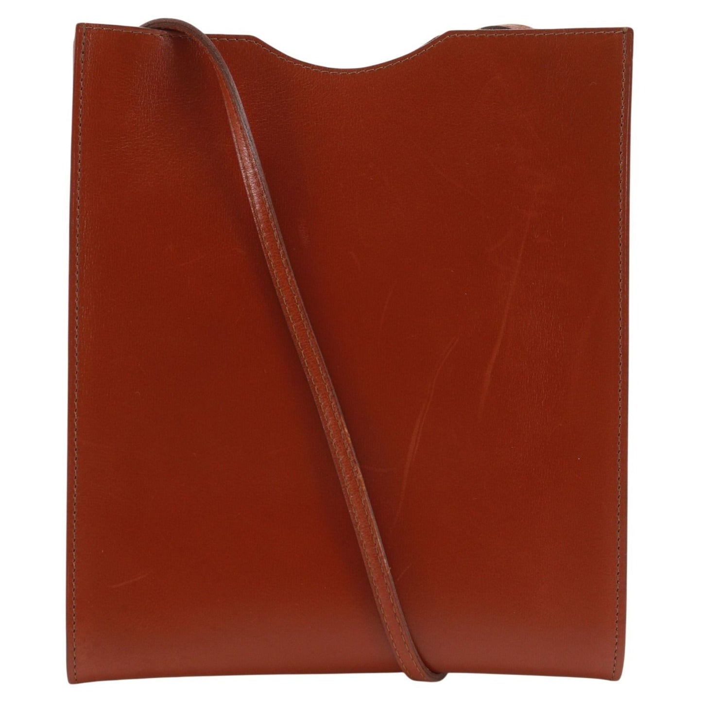 Hermes Omenitu Box Calf Red Brown Shoulder