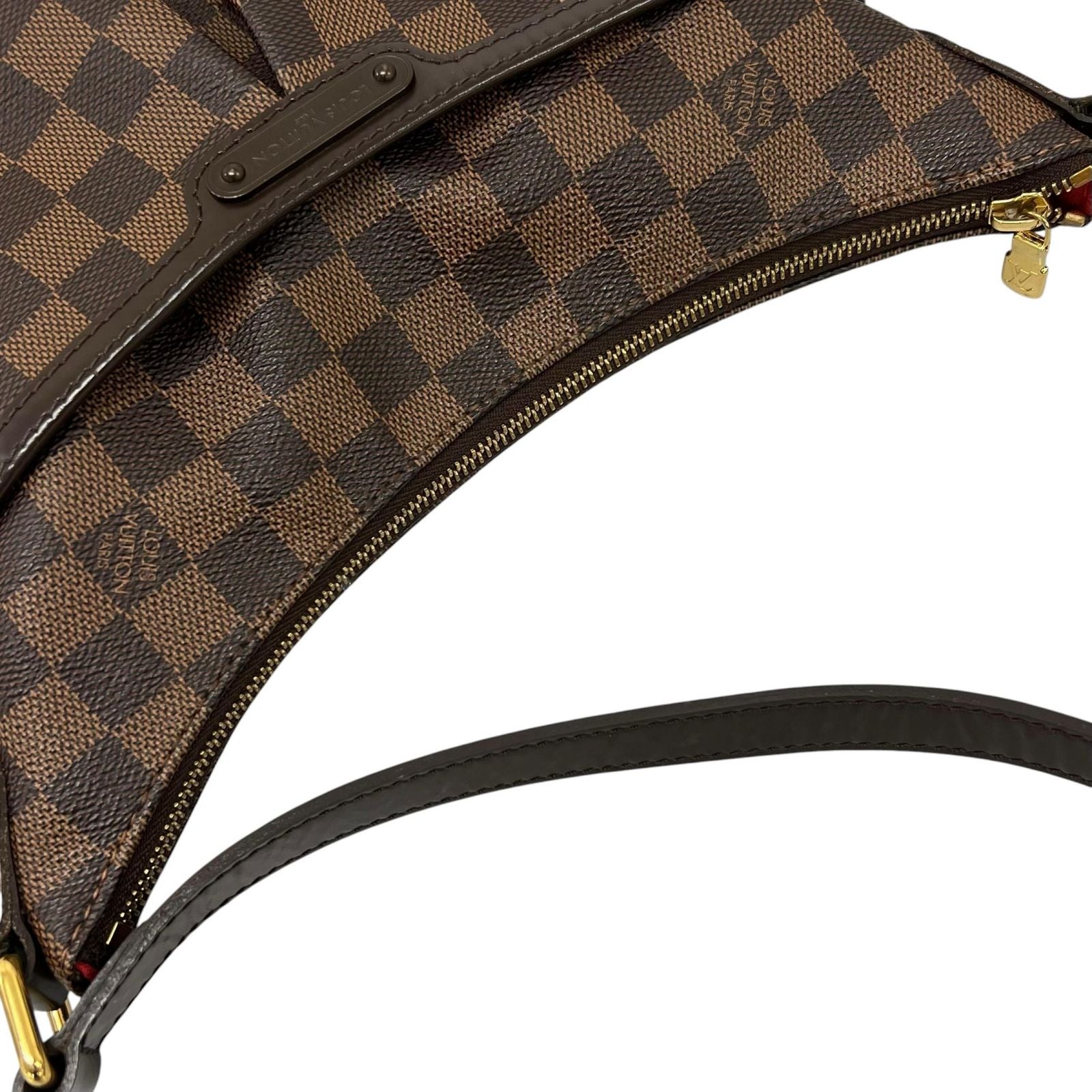 Louis Vuitton Shoulder Bag Blue Mzbeli Brown Damier — view 7