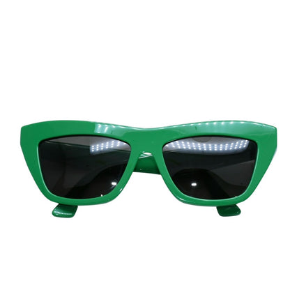 Bottega Veneta Cat Eye Sunglasses Eyewear L 55 Green Gold