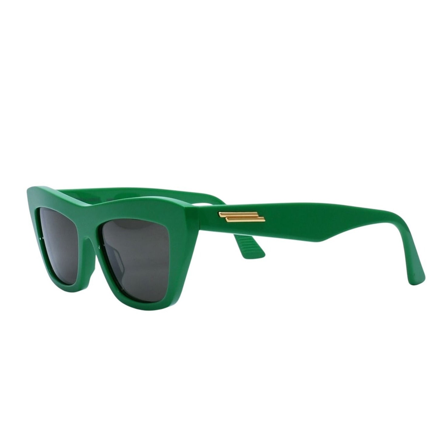 Bottega Veneta Cat Eye Sunglasses Eyewear L 55 Green Gold — view 2