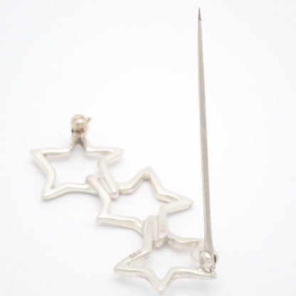 Tiffany & Co Triple Star Brooch 925 Sterling Silver Pawn — view 5