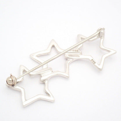Tiffany & Co Triple Star Brooch 925 Sterling Silver Pawn — view 4