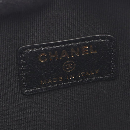 Chanel Shoulder Bag Heart Chain Clutch Quilted Black Lambskin — view 4