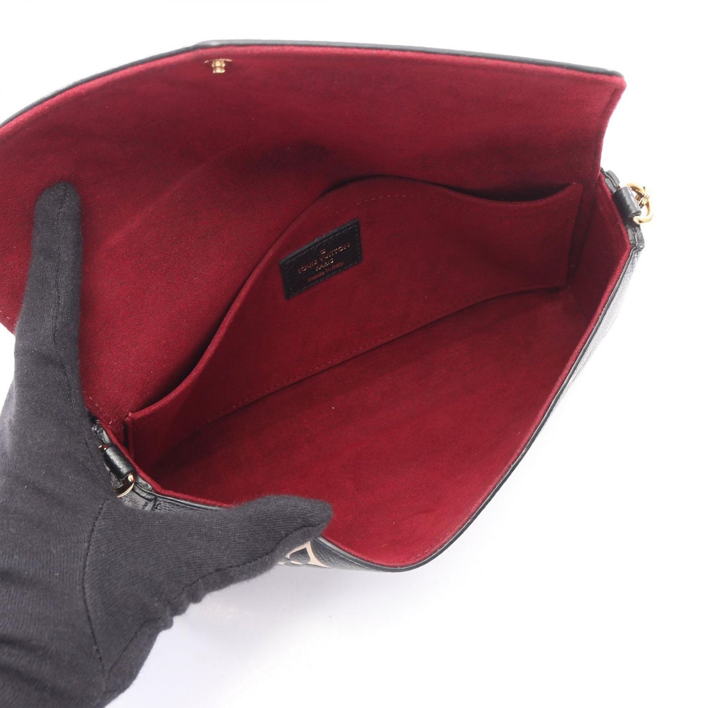 Louis Vuitton Shoulder Bag Pochette Felicity Bicolor Black Beige Leather — view 3