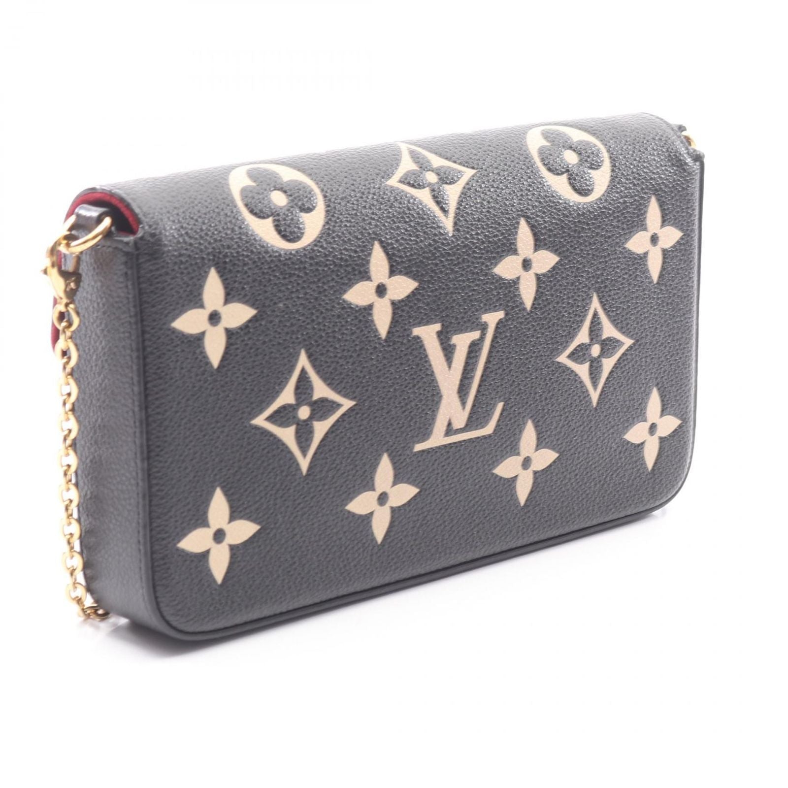 Louis Vuitton Shoulder Bag Pochette Felicity Bicolor Black Beige Leather — view 2
