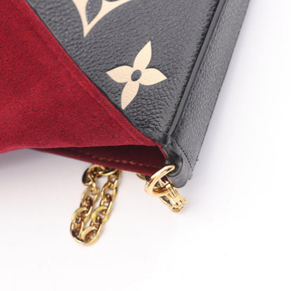 Louis Vuitton Shoulder Bag Pochette Felicity Bicolor Black Beige Leather — view 6
