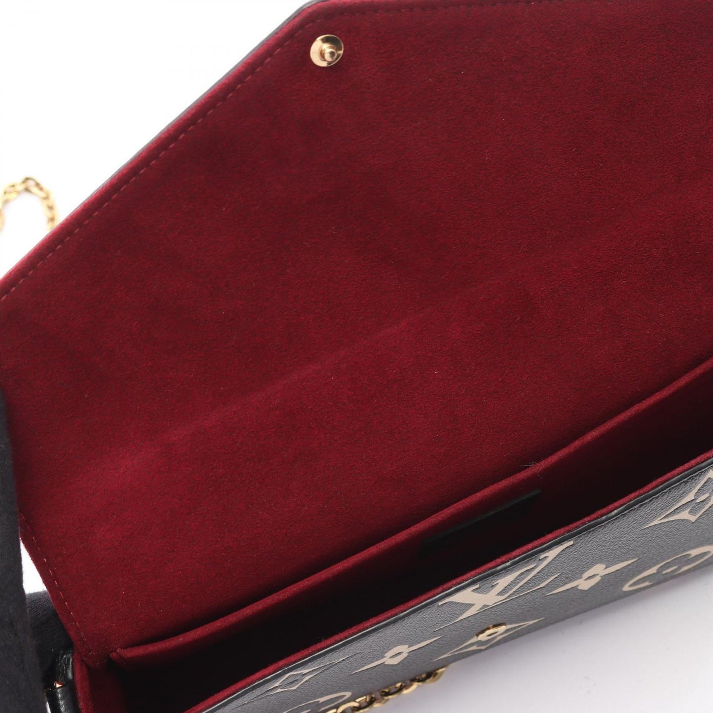 Louis Vuitton Shoulder Bag Pochette Felicity Bicolor Black Beige Leather — view 7