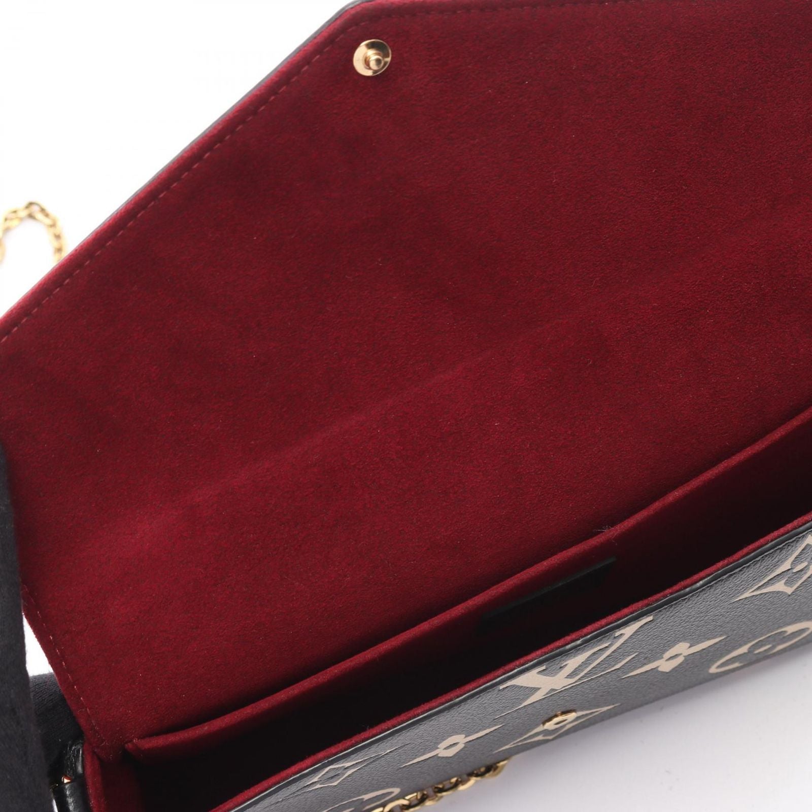 Louis Vuitton Shoulder Bag Pochette Felicity Bicolor Black Beige Leather — view 7