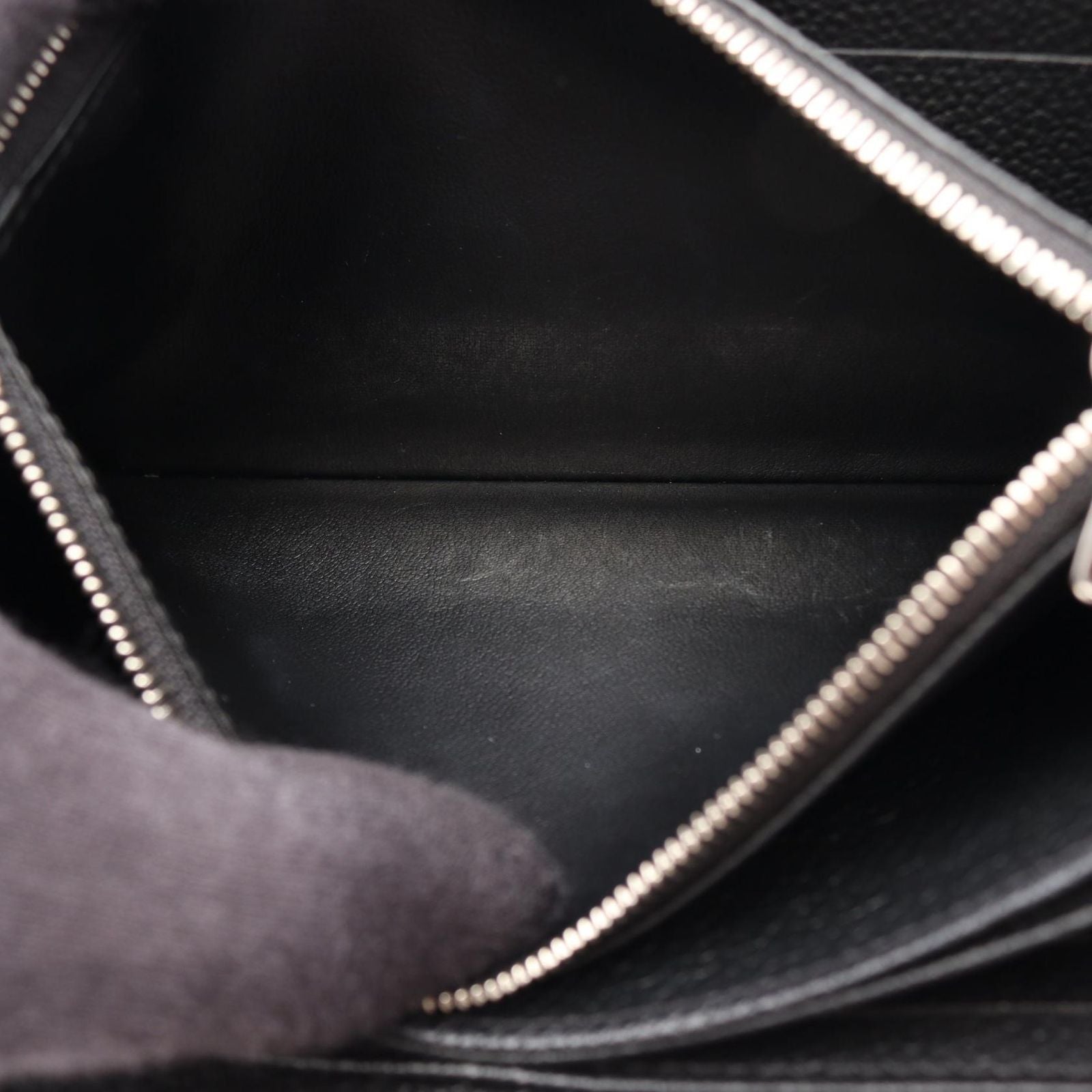 Louis Vuitton Round Wallet LV YK Zippy Monogram Empreinte Noir White Leather — view 6