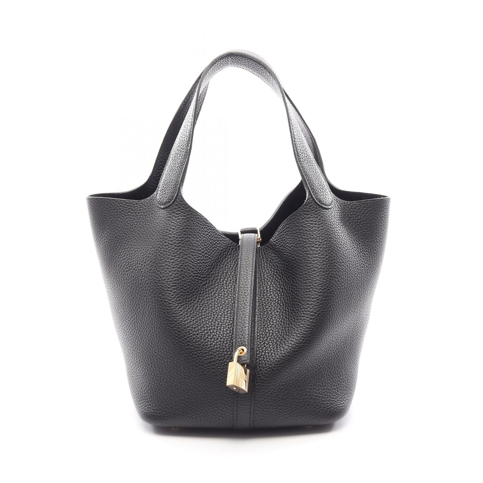 Hermes Handbag Picotin Lock MM Black Leather