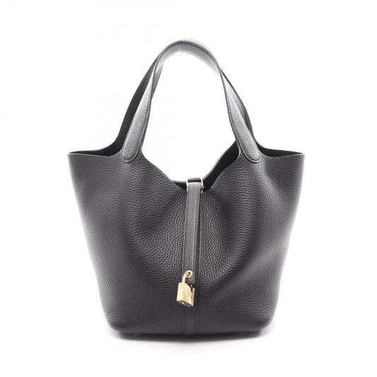 Hermes Handbag Picotin Lock MM Black Leather