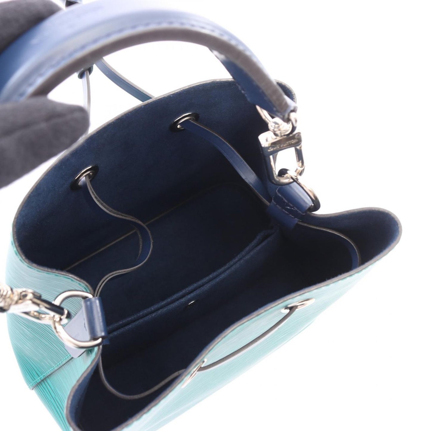 Louis Vuitton Handbag Neo Noe BB 2-Way Vert Emrod Andigo Leather — view 3