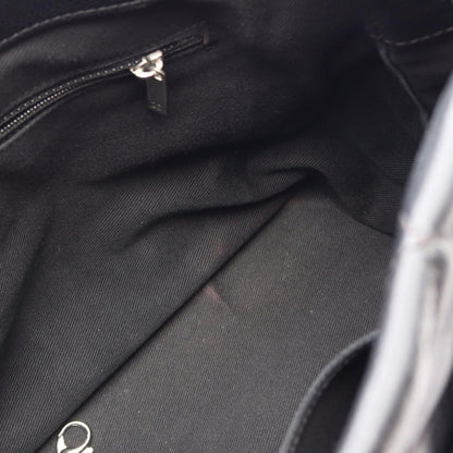 Chanel Tote Quilted Black Caviar Leather CC Logo Chain — view 8
