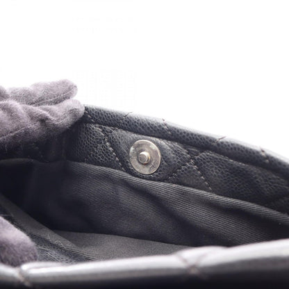 Chanel Tote Quilted Black Caviar Leather CC Logo Chain — view 7