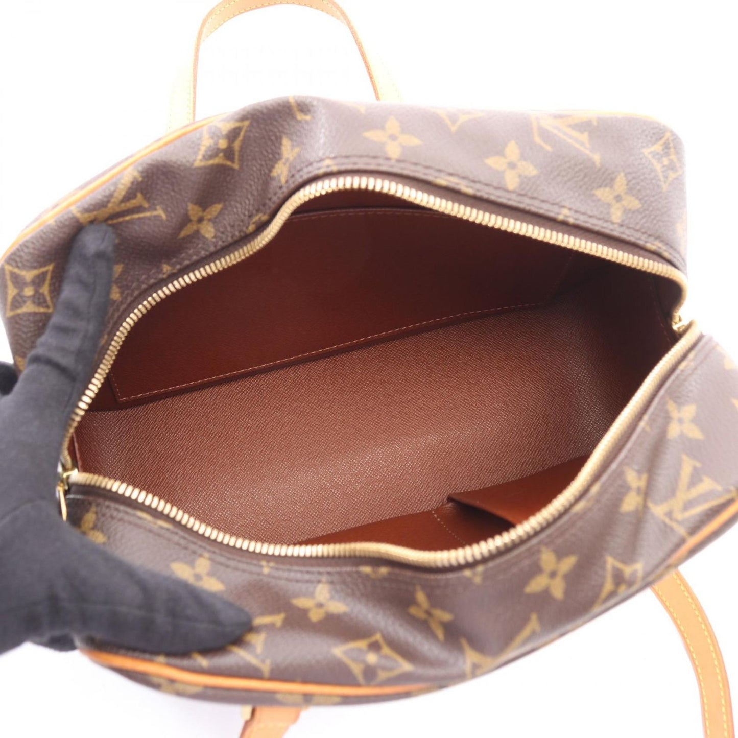 Louis Vuitton Shoulder Bag Cite MM Co Ting Canvas Leather — view 3