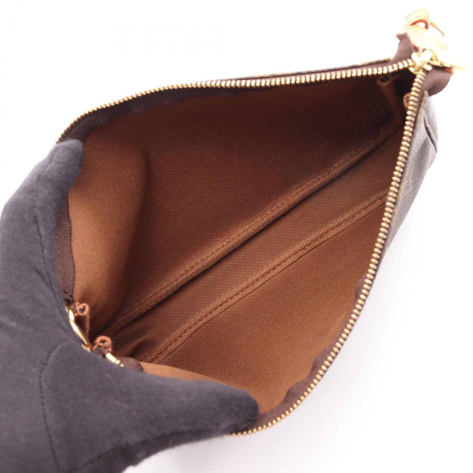 Louis Vuitton Handbag Pochette Canvas Leather — view 3