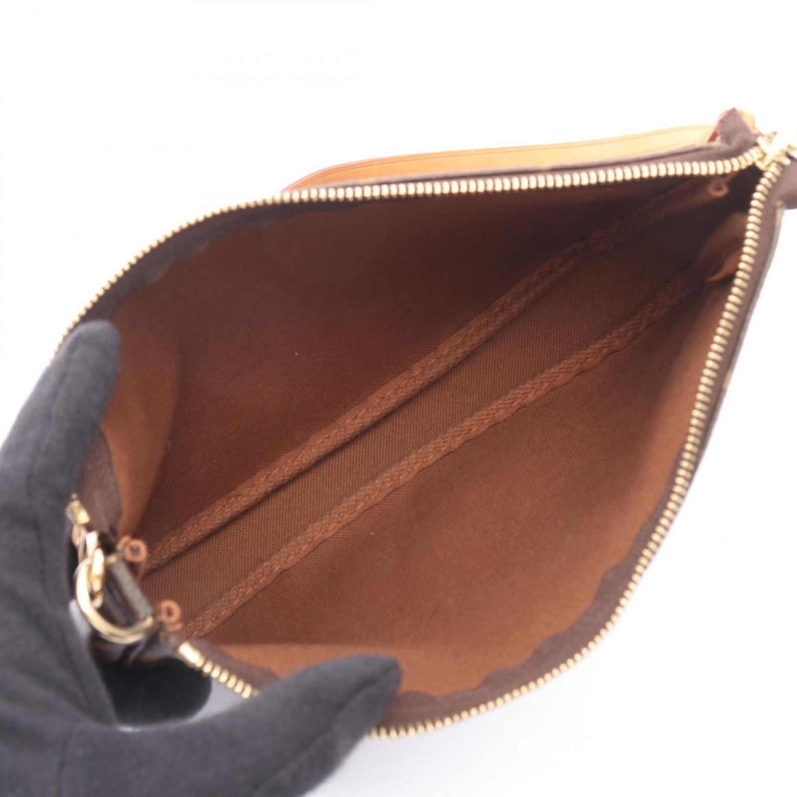 Louis Vuitton Handbag Pochette Canvas Leather — view 3