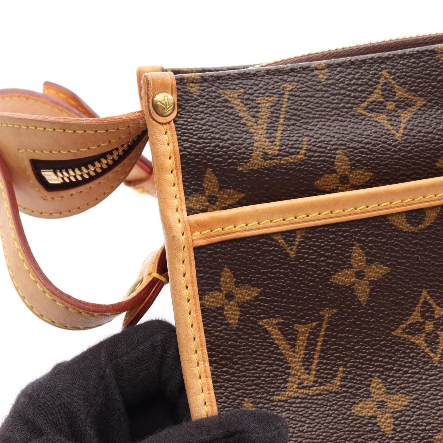 Louis Vuitton Shoulder Bag Popincourt Long Canvas Leather — view 7