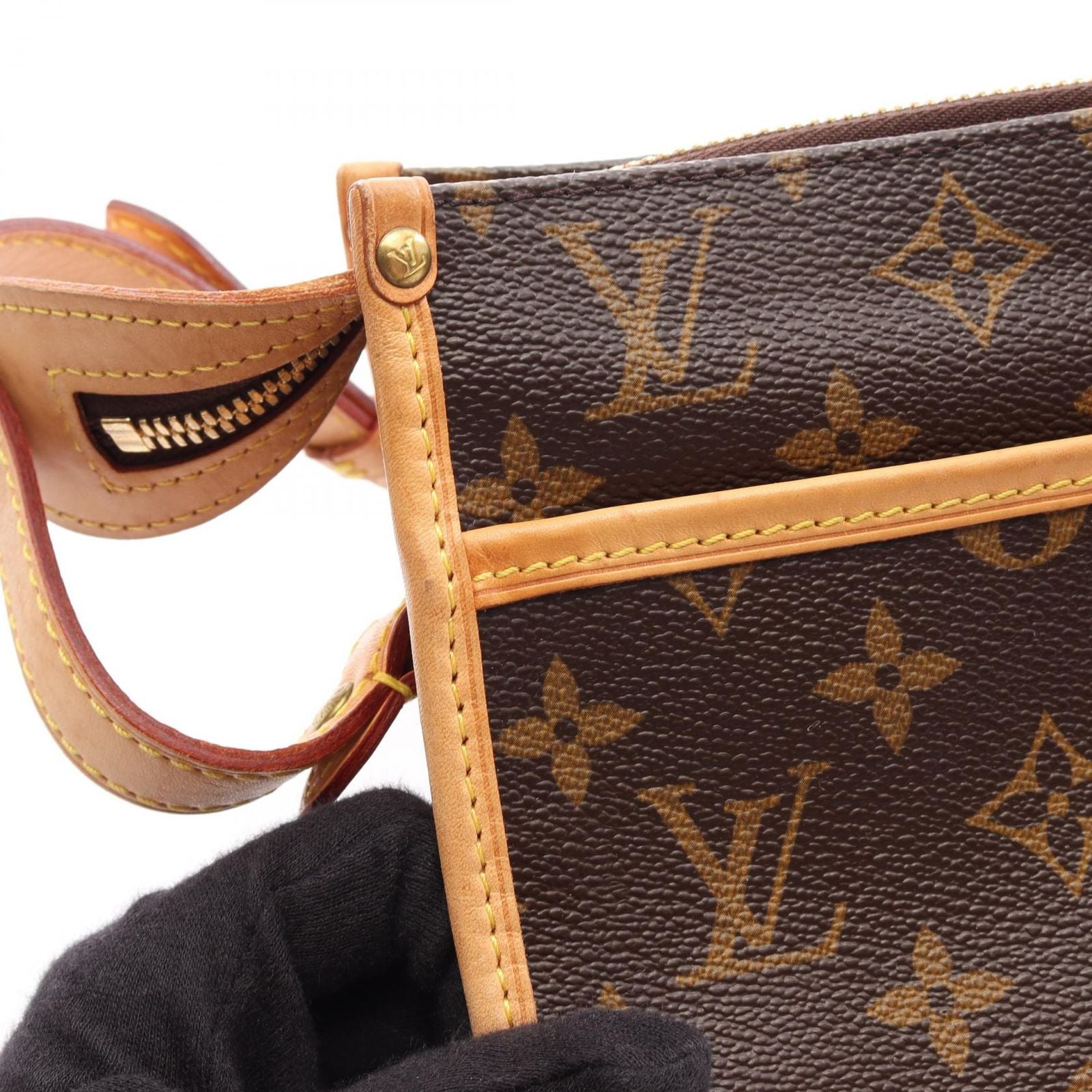 Louis Vuitton Shoulder Bag Popincourt Long Canvas Leather — view 7