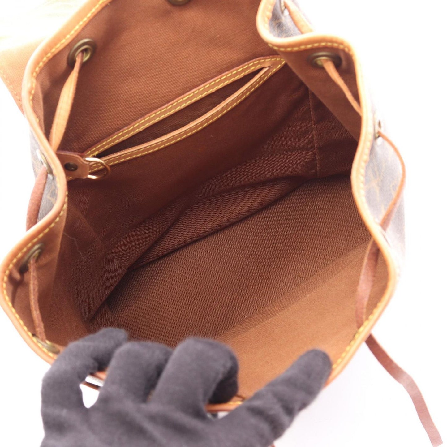 Louis Vuitton Backpack Montsouris MM Canvas Leather — view 3
