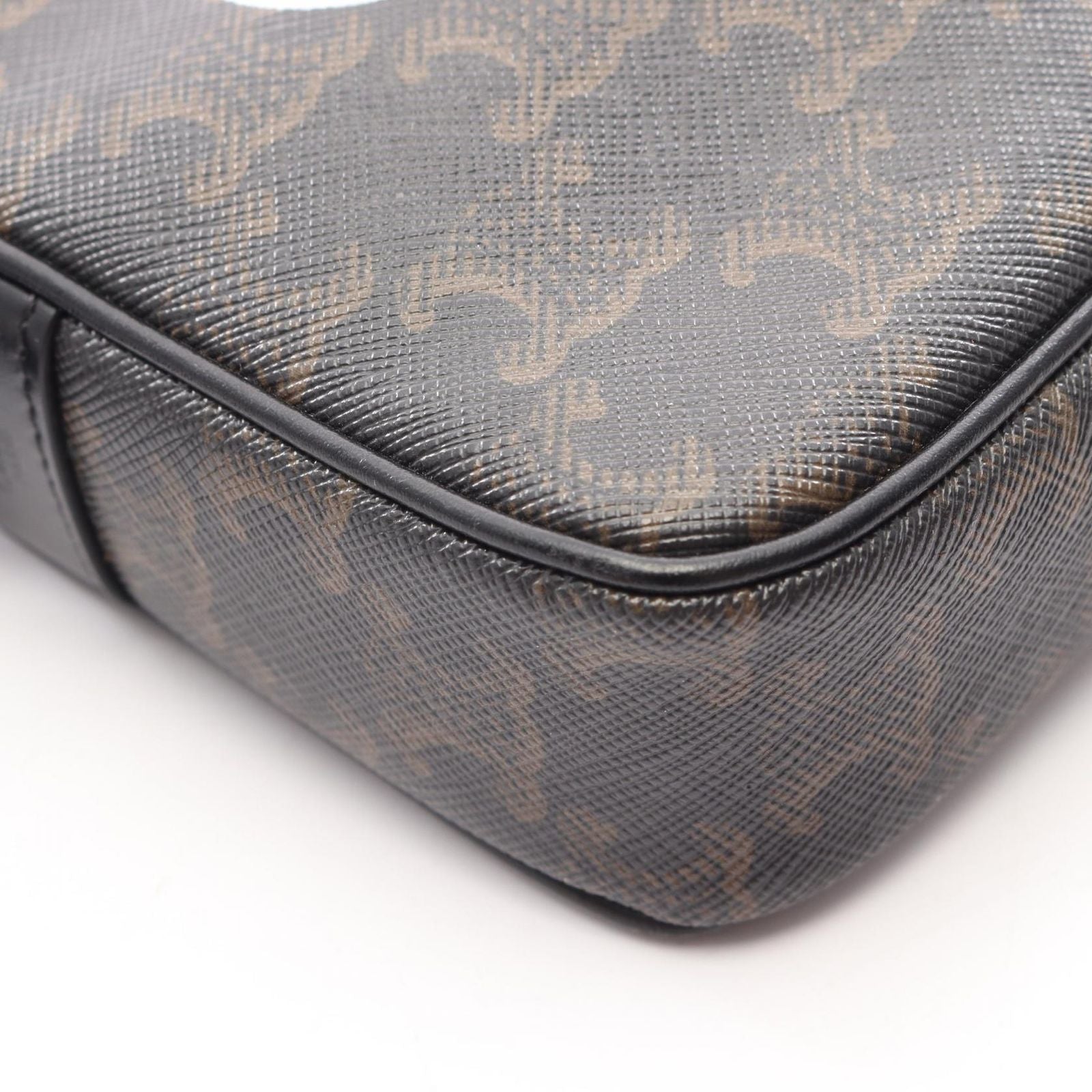 Celine Shoulder Bag Trio Black Canvas Leather — view 5