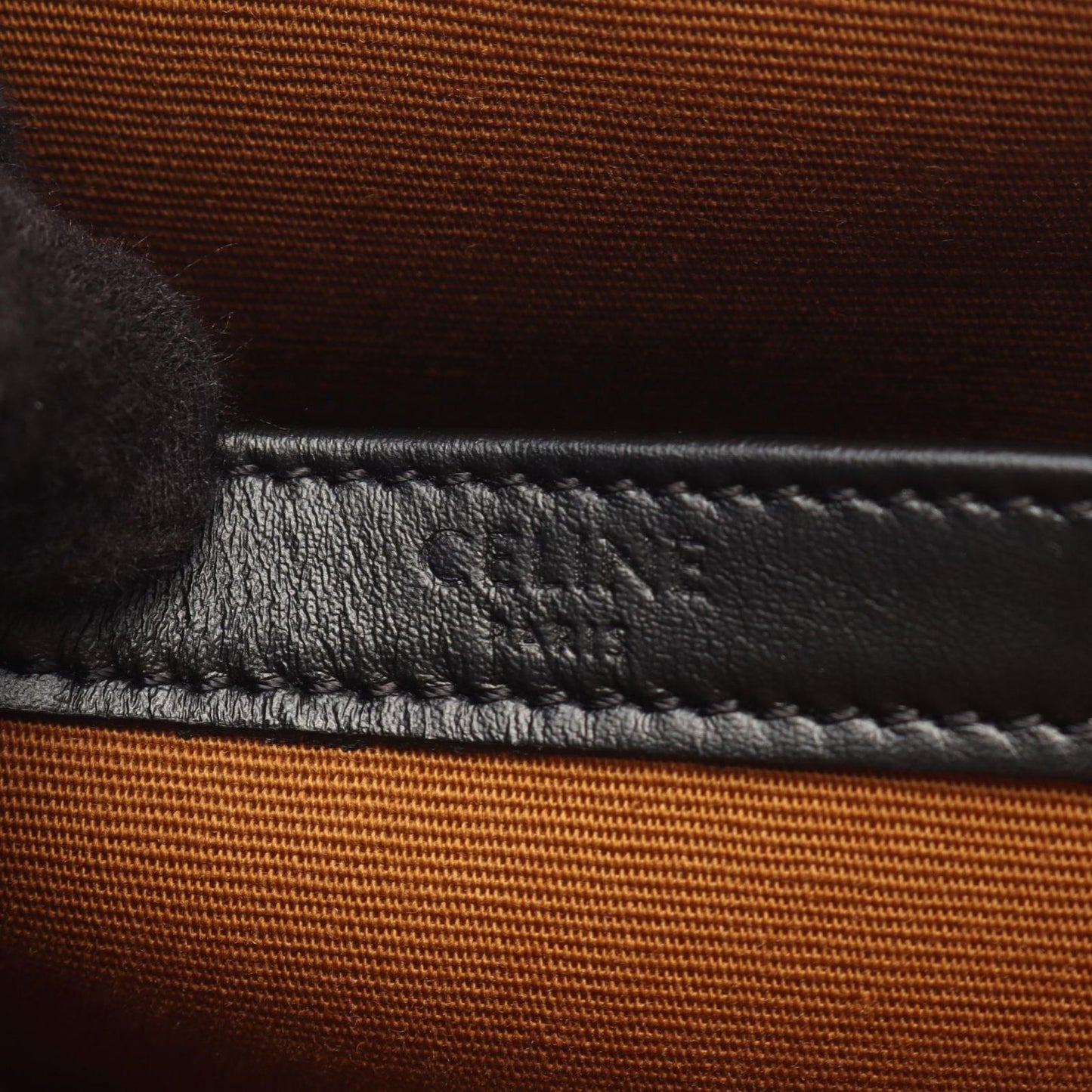 Celine Shoulder Bag Trio Black Canvas Leather — view 4