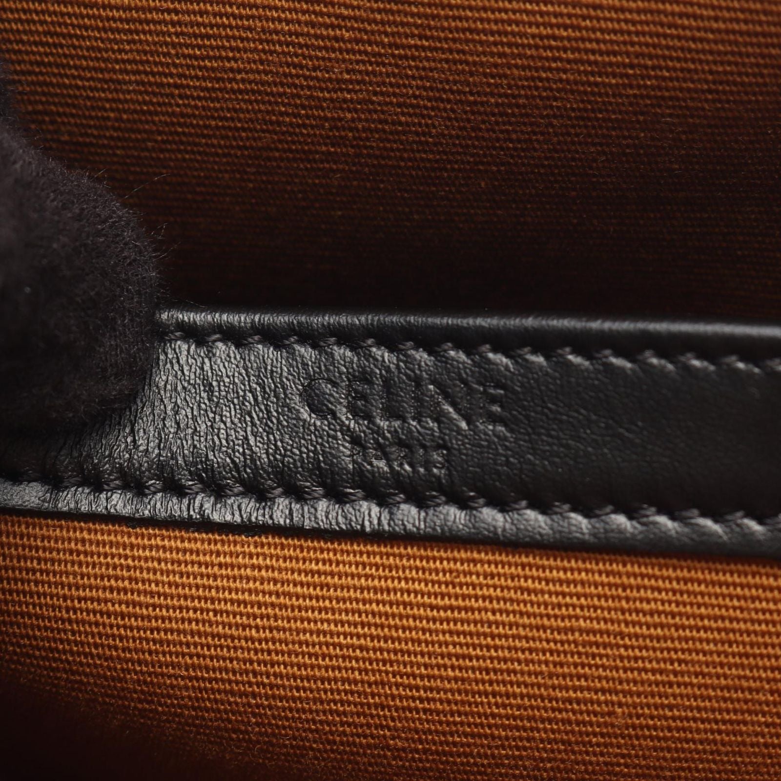 Celine Shoulder Bag Trio Black Canvas Leather — view 4