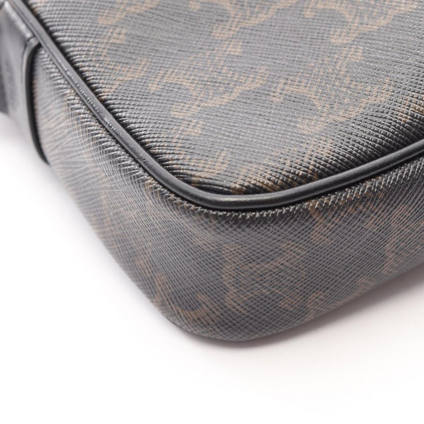 Celine Shoulder Bag Trio Black Canvas Leather — view 6