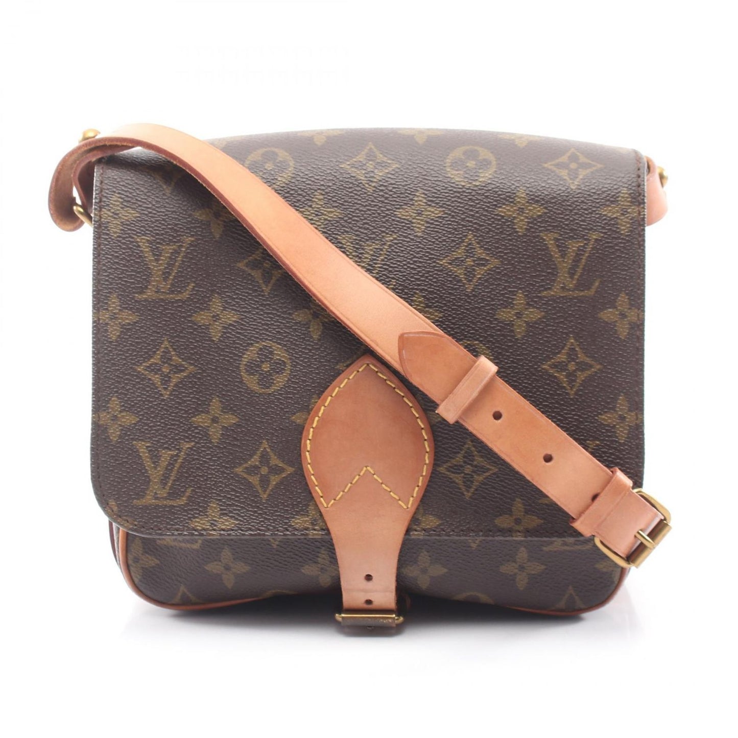 Louis Vuitton Shoulder Bag Cartouchiere MM Canvas Leather