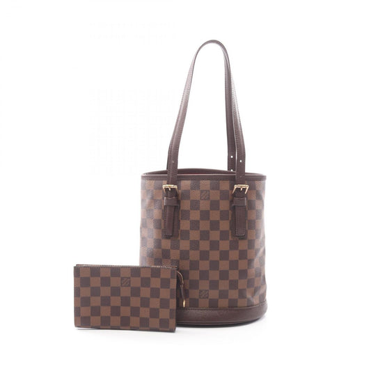 Louis Vuitton Tote Marais Blanc Canvas Leather