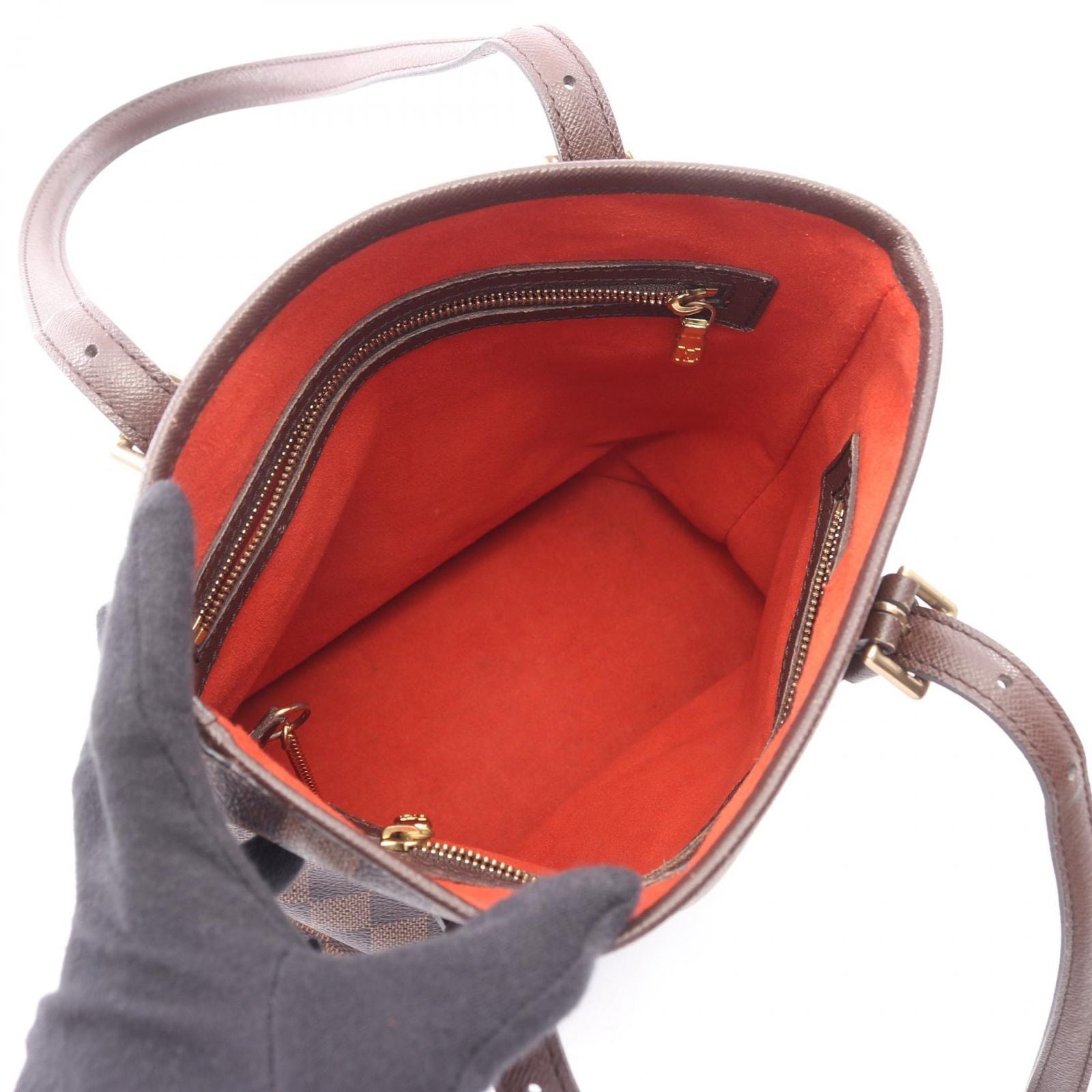 Louis Vuitton Tote Marais Blanc Canvas Leather — view 3