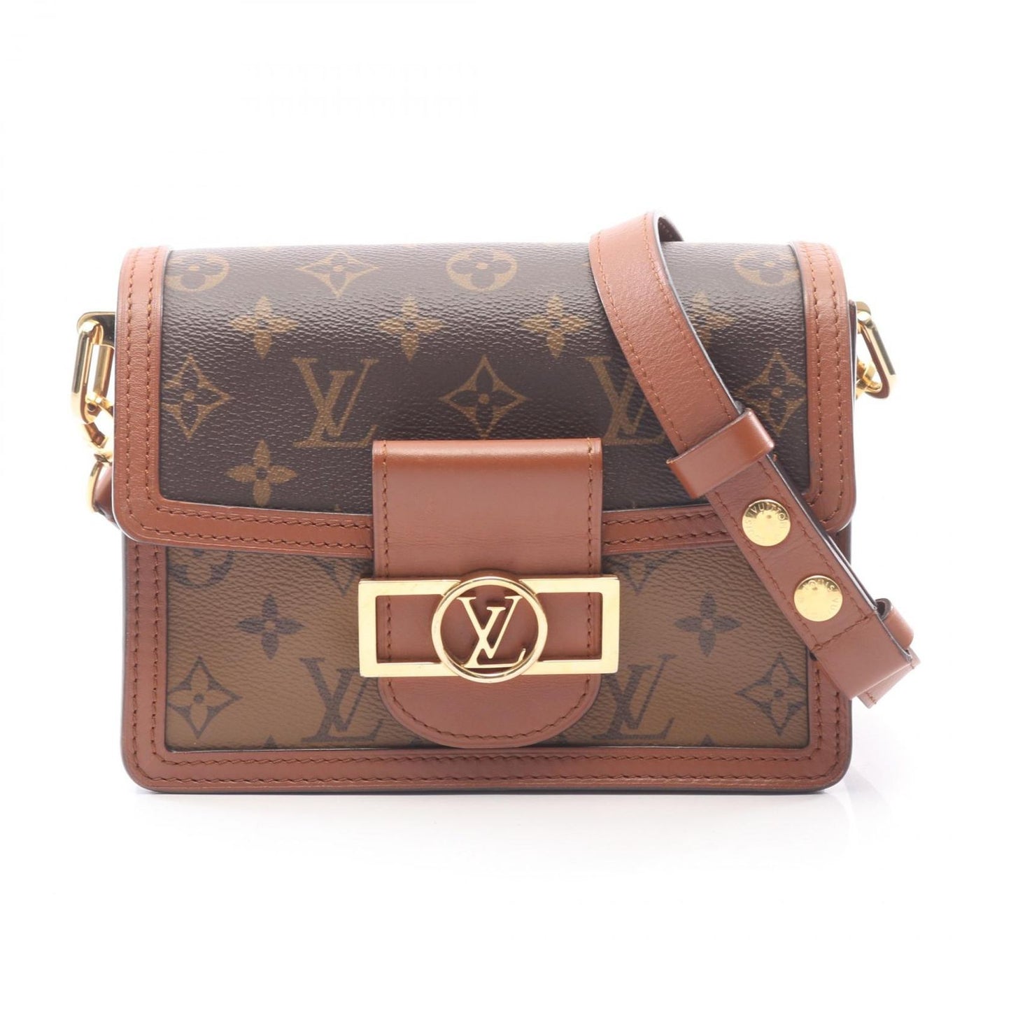 Louis Vuitton Shoulder Bag Dauphine Mini Canvas Leather