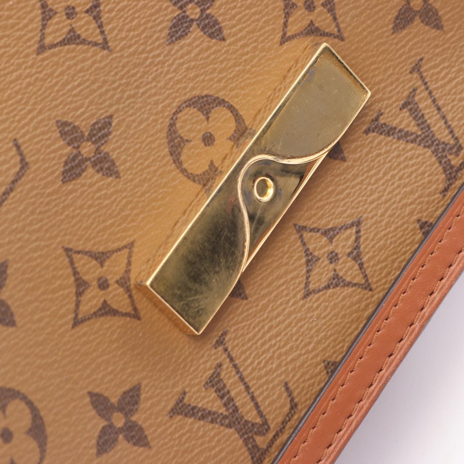 Louis Vuitton Shoulder Bag Dauphine Mini Canvas Leather — view 9
