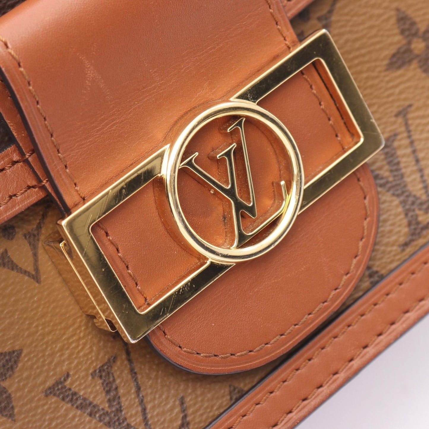 Louis Vuitton Shoulder Bag Dauphine Mini Canvas Leather — view 8