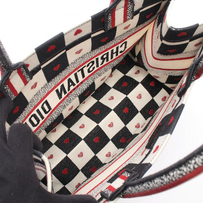 Dior Tote Book Amour D-chess White Black Red Canvas — view 3