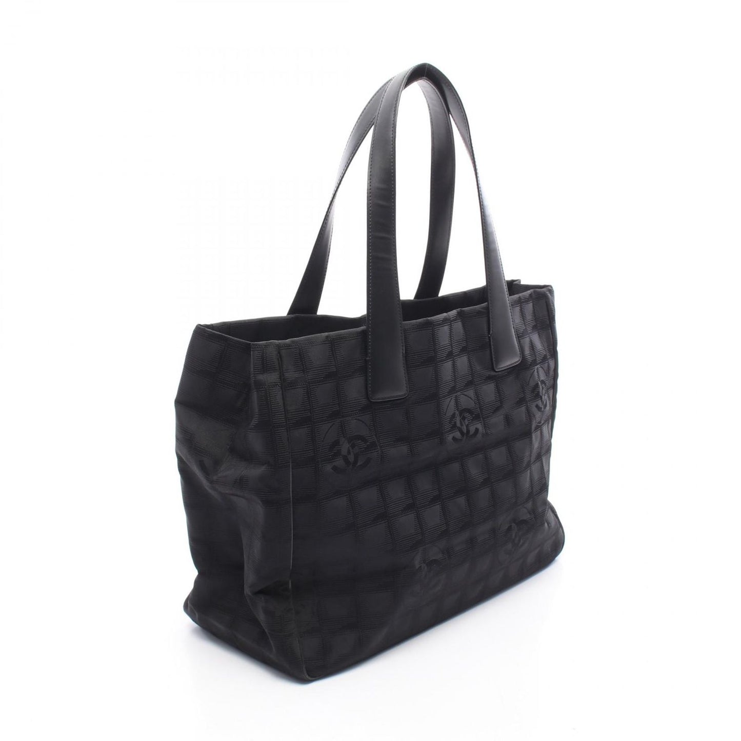 Chanel Tote New Travel Line MM Black Leather New MM — view 2