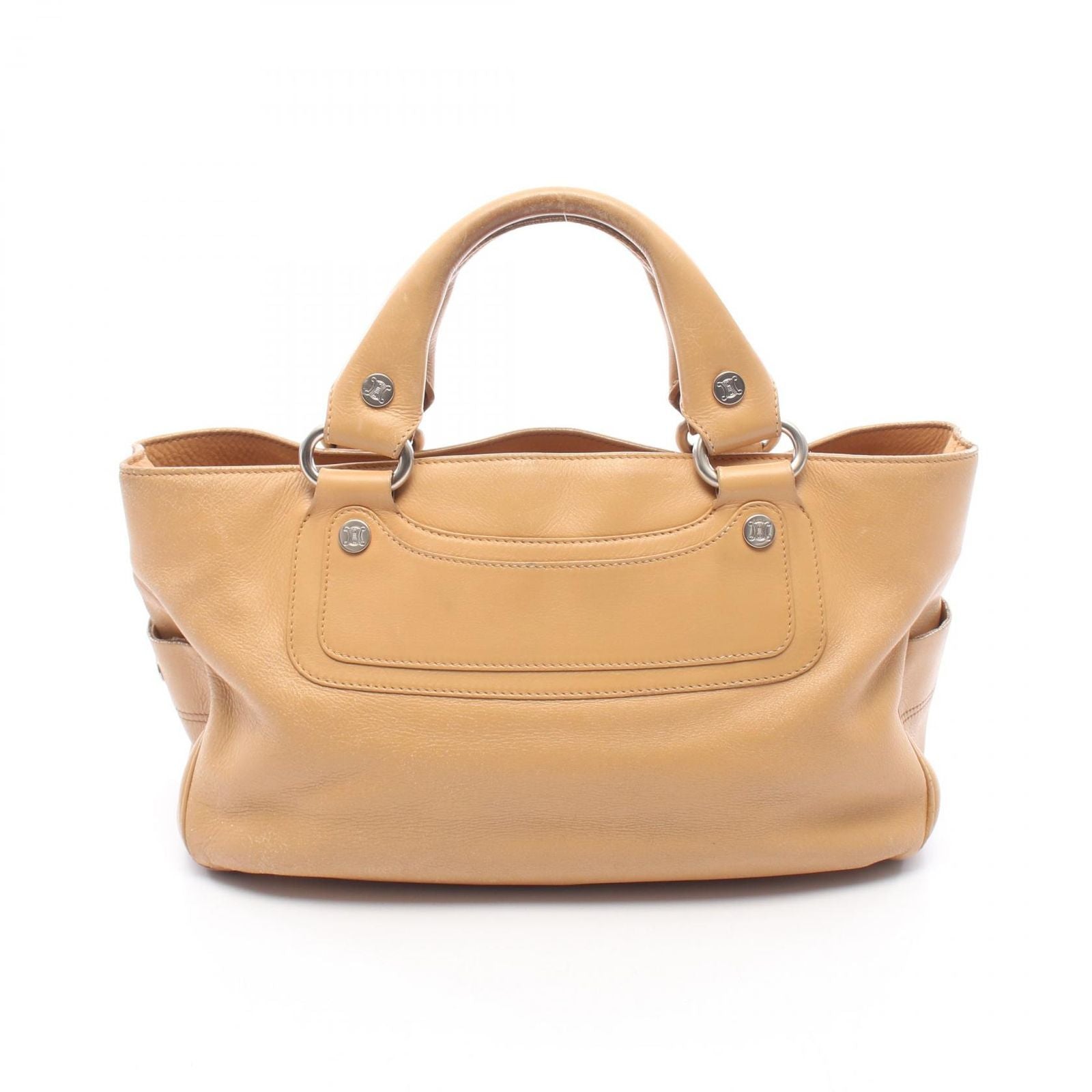 Celine Handbag Boogie Bag Beige Leather